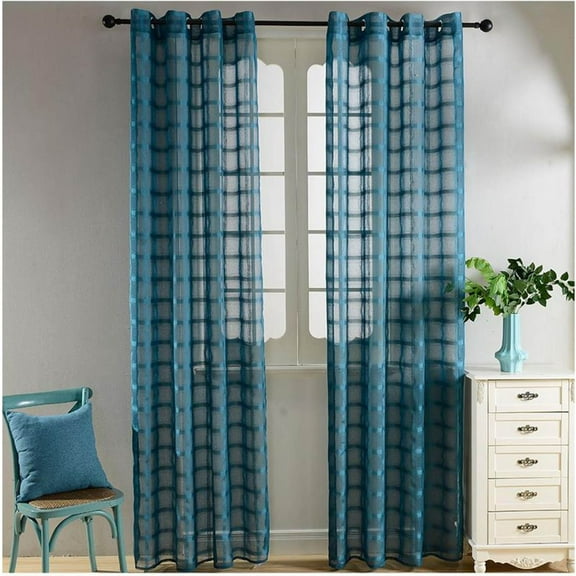 Dolce Mela Home Decorative Window Sheer Curtain Panel, Santa Cruz