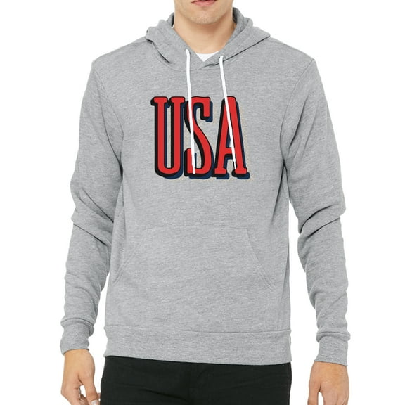 USA Patriot Hoodie, 4th of July Sweater, Unisex Graphic hoodies - Heather Grey MH200HOODPATRIOT S24 XS