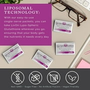 LivOn Laboratories Lypo-Spheric Liposomal Glutathione Supplement, 450 mg, Unflavored, 30 Packets