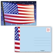 American Flag Postcards - 40 4x 6 Patriotic Postcards - USA - 17096