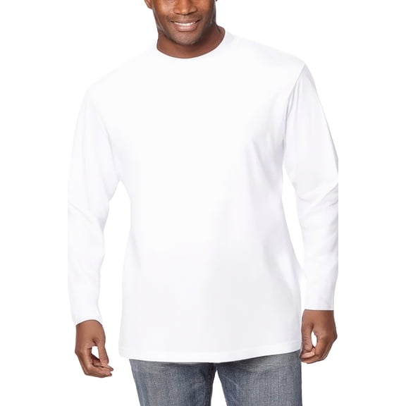 KingSize Men's Big & Tall Mock Turtleneck Long-Sleeve Cotton Tee