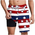 thumbnail image 3 of DIOAZUD Men Swim Trunks with Liner Quick Dry 9 Inch Board Shorts with Pockets Lightweight Loose Fit Bathing Suits for Beachwear, 3 of 9