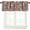 Boho Floral-6, variant on Autumn Leaves Window Valance Curtain,Brown Beige Retro Leaf Silhouette Window Treatment Valances for Bedroom Kitchen Dining Room Decor with Rod Pocket 54x18in