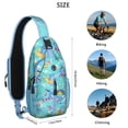 thumbnail image 5 of Crossbody Sling Backpack for Women Men Ocean Cute Shark Shoulder Sling Crossbody Casual Chest Bag for Travel Sports Running Hiking, 5 of 5