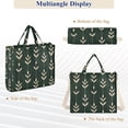 thumbnail image 6 of FORMRS Womens Corduroy Tote Bag Crossbody Shoulder Handbag with Pocket, Green Plants, 6 of 7