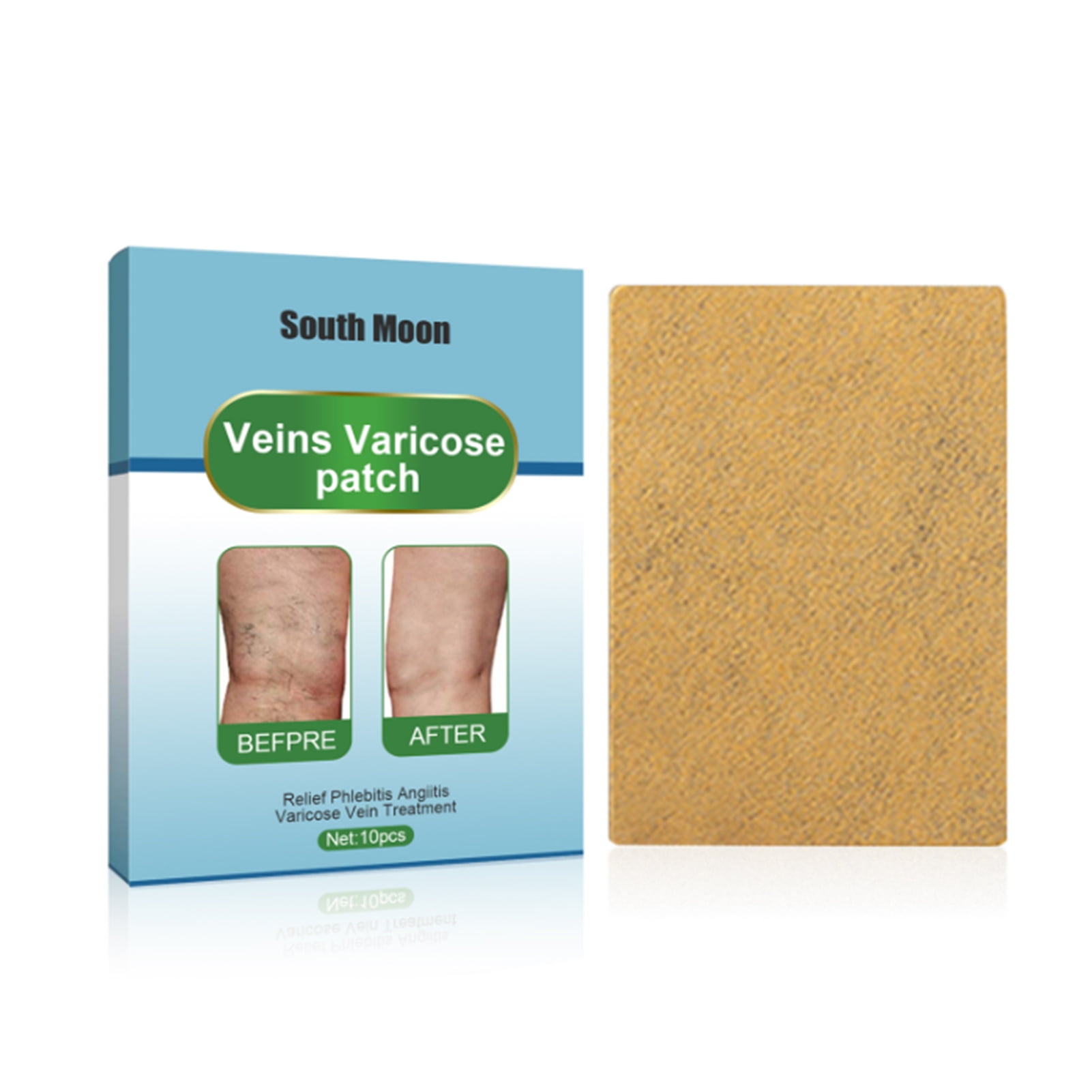 SOUTH MOON South Moon 10Pcs Veins Varicose Patches Relieve Phlebitis Angiitis Improve Varicosity Soothing Leg Swelling Pain