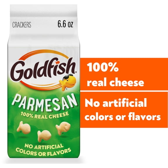 Goldfish Parmesan Cheese Crackers, 6.6 oz Bag