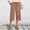 Pink, variant on Vivianyo HD Women's Linen Blend Summer Casual Capri Pants with Elastic Waistband & Side Pockets,Brown,Size S-XXL