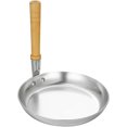 thumbnail image 3 of Sartén de pie TUNC Mango de madera 19 cm plateado Utensilios de cocina Cacerola para cocinar filete Jamón Panqueques, 3 of 5