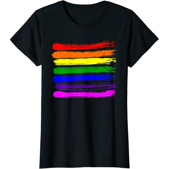 Women Tops LGBT Pride Flag Shirt Pride Short Sleeve T-Shirt