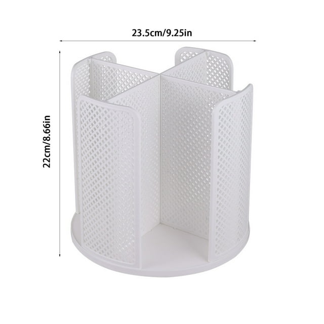 Herunwer Rotating Desktop Cup and Mug Organizer, Multi-Compartment Display Stand for Coffee, Milk Tea, and Beverage Storage