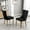 Black, Gold Metal Legs, variant on Jiayuan Song Purple Velvet Dining Chairs Set of 2, Tufted Nailheads, Silver Metal Legs