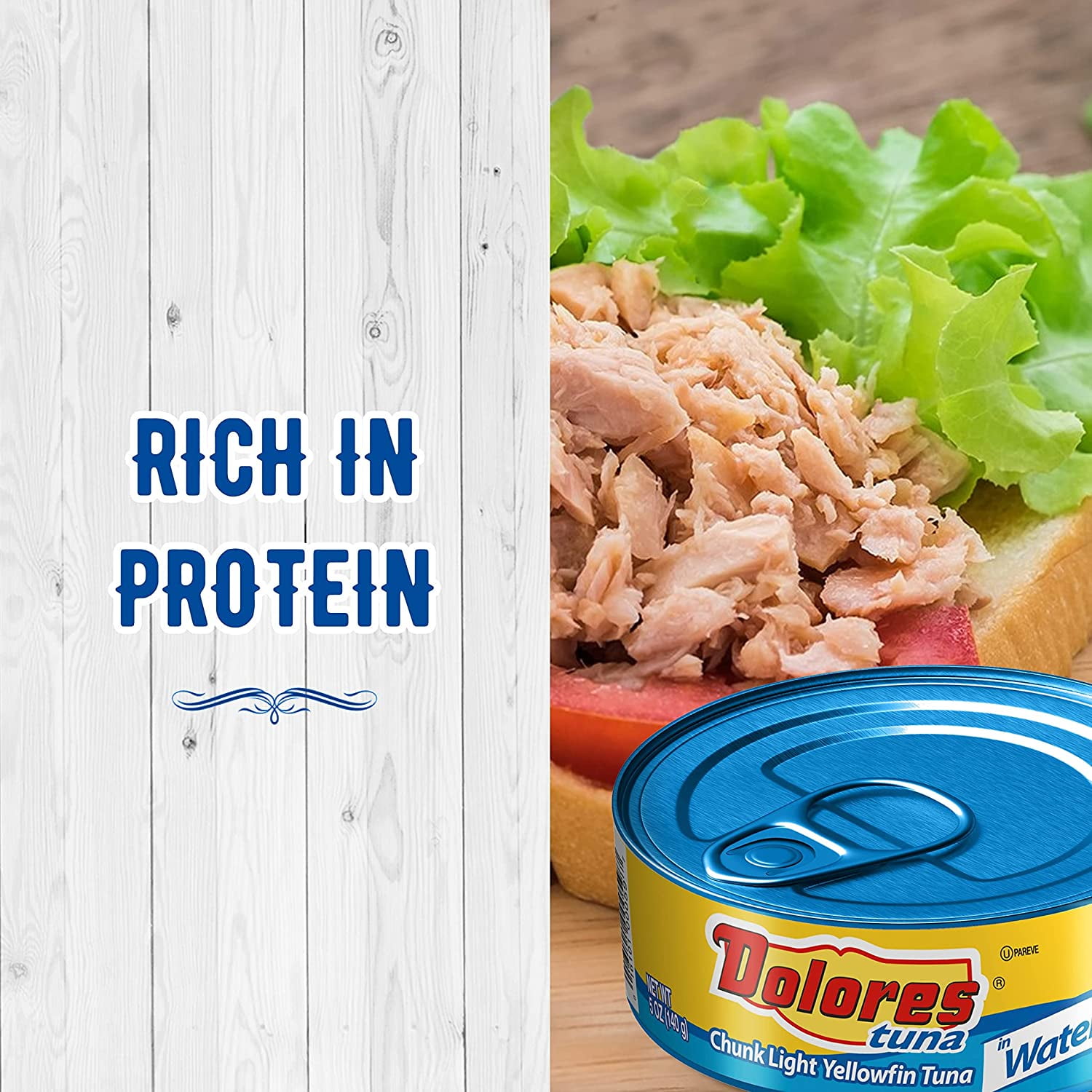 Dolores Light Ahi Tuna in Water, 5-Ounce Canned Tuna (3-Pack)