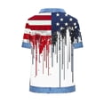 thumbnail image 6 of Levmjia Womens Top Summer Casual T Shirt Printed Short Sleeve Round Neck Polyester Blouse Independent Day Fashion Loose Fit Comfortable Daily Wear, 6 of 7