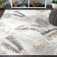 thumbnail image 2 of SAFAVIEH Sunrise Jane Floral Reversible Indoor/Outdoor Area Rug, Ivory/Grey Black, 5'3" x 7'7", 2 of 9