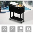 thumbnail image 4 of PEXMOR 80 Quart Rolling Ice Chest Cooler Cart, Portable Outdoor Drink Beverage Bar with Shelf & Bottle Opener, 4 of 14