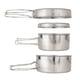 thumbnail image 4 of Set de Ollas y Sartenes para Acampar, 4 Piezas de Utensilios de Cocina en Acero Inoxidable, 4 of 9