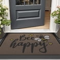 thumbnail image 4 of FRABE Non Slip Outdoor Door Mat Waterproof Rubber Entrance Doormat Low Profile Easy Clean Welcome Mats with Bee Happy Design 32"x48", 4 of 10