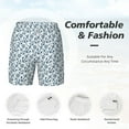 thumbnail image 5 of Sigee Nautical Theme Anchors Print Mens Swim Trunks with Compression Liner Quick Dry Swim Stretch Beach Shorts with Pockets,S-3XL, 5 of 7