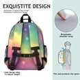 thumbnail image 5 of Colorful Tie Dye Nebula Pattern Backpack for School,Cute School Bag,Schoolbag with Adjustable Shoulder Straps & Padded Back,15.25"x11.5"x5.25", 5 of 5
