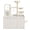 White + Flannelette + MDF + Cat+2, variant on LIANGKA White All In One Modern Cat Condo With Litter Enclosure Scratching Post Hammock Perch And Storage Cabinet