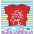 thumbnail image 2 of Shop4Ever My Aunt Says I'm Perfect Like Her Baby's Bodysuit Infant Cotton Romper 6 Months Red, 2 of 5