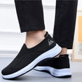 thumbnail image 6 of Domuza Orthopedic Athletic Shoes for Women Knit Slip On Sneakers with Soft Sole for Comfortable Casual Running and Everyday Wear Black 7.5（EU-39）, 6 of 6