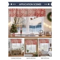 thumbnail image 6 of Winter Christmas Valances for Windows, 42 x 18in, Watercolor White Snowflake Red Painted Rod Pocket Kitchen Valance Curtain Light Filtering Window Treatments for Living Room Bedroom, 1 Panel, 6 of 7