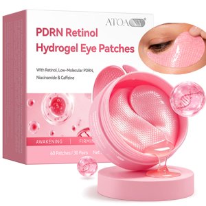 LusBeauty PDRN Retinol Hydrogel Eye Patches 60 Patches with Niacinamide & Caffeine Anti Smile Line & Wrinkle Reducing Eyes Puffiness 2.96 oz (84 g)