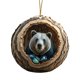 thumbnail image 2 of Adornos para árbol de Navidad - Decoración acrílica colgante de 3,15 pulgadas con estampado de animales • Regalo navideño para familia y compañeros • Set de 1, 2 of 8