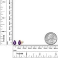 thumbnail image 6 of Gem Stone King 14K Yellow Gold Purple Amethyst Earrings for Women Men | 2.18 Cttw | GemstoneFebruary Birthstone | Pear Shape 9X6MM, 6 of 6