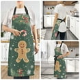 thumbnail image 2 of Yayeee Chief Kitchen Apron with Pockets for Cooking Water Resistant Unisex Adjustable Neck Strap, Christmas Gingerbread, 2 of 7