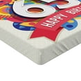 thumbnail image 2 of Ambesonne Colorful Fitted Sheet, Festive Candles and Word, Full Size, Multicolor, 2 of 3