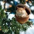 thumbnail image 3 of Seyotauo Forest Christmas Ornaments 3.15 Inches Acrylic Handcrafted - Sleeping Squirrel Fox Owl Bunny Hedgehog in Nuts, Christmas Tree Festive Christmas Decor for Garlands Wreaths Tabletop Home Decor, 3 of 6