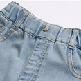 thumbnail image 4 of KAUOD Girls Jeans Bow Lace Wide Leg Denim Pants Kids Retro Embroidery Casual Jeans Elastic Waist Straight Fall Bottoms, 4 of 9