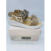 Taryn Rose Women's Laura Snake-Print Sport Sandals Suede Natural US 6M