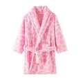 thumbnail image 2 of RXIRUCGD Robe de Nuit en Flanelle pour Enfants, Peignoir Imprimé à la Mode, Tenue Décontractée ( Rose, Taille : 8 Ans ), 2 of 3