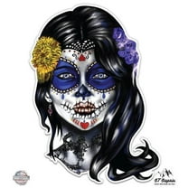 Day of the Dead Beauty - 3" Vinyl Sticker - For Car Laptop I-Pad Phone Helmet Hard Hat - Waterproof Decal