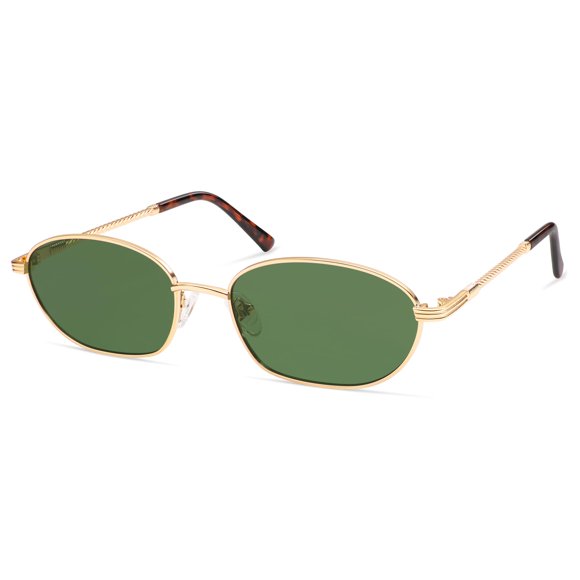 Gafas de Sol Vintage Ovaladas Pequeñas Appassal AP3716 Oro/Verde