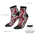 thumbnail image 6 of Rateoe Rose Flowers Pattern Quarter Crew Socks,Toe Seamed Ankle Socks,Cotton Cushioned Breathable Athletic Crew Sports Socks, 6 of 7