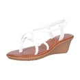 thumbnail image 2 of Ladies Sandals Women's Fashion Casual Spring And Summer Beach Versatile Clip-Toe Wedge Heel Thick-Soled Sandals White, 2 of 9