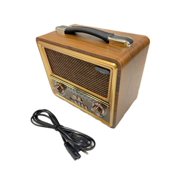 ClearClick Retro Bluetooth AM/FM Radio - Classic Vintage Wooden Style ...