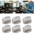 thumbnail image 4 of Range Control Knob, 6Pcs 8mm Cooker Stove Control Knobs Range Control Knob Rotate Knob Zinc Alloy Control Knob Replacement for Kitchen Range Gas Stove Microwave Oven (0° Switch), 4 of 8