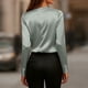 thumbnail image 5 of Camisetas de Manga Larga para las Mujeres de Moda Sólido Casual Suelto Cardigan Superior, Poliéster Suave Invierno Primavera Desgaste, 5 of 7