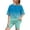 Blue, variant on Girls Oversized Summer T Shirts Business Casual Dressy Shorts Sleeves Tops Beach Vacation Fashion Clothes