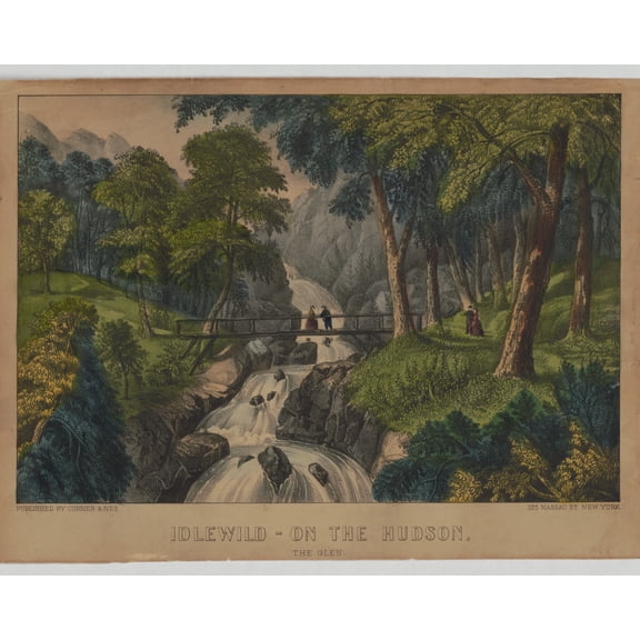 Print: Idlewild--On The Hudson: The Glen, circa 1856