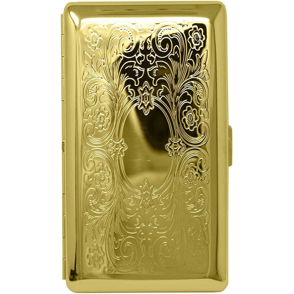 Victorian Scroll Metal-Plated Cigarette Case (Full Pack - 120s Size