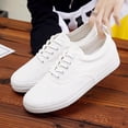 thumbnail image 4 of Zapatillas de deporte nuevas para hombre, zapatos casuales, zapatos planos para hombre, zapatos de lona clásicos de moda para parejas, zapatillas blancas con cordones y caña baja, zapatos para hombre, 4 of 4