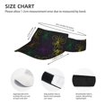 thumbnail image 3 of Kdxio Mardi Gras Carnival Print Sun Visor Hat Golf Visor Adjustable Velcro Outdoor Sports Cap For Men Women, 3 of 7