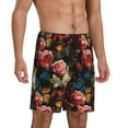 thumbnail image 2 of Wukai Rose Flowers Men’s Short Pajama Pants With Pockets Soft Sleep Pj Shorts for Men-Large, 2 of 6